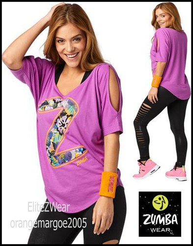 Zumba cold shoulder top - shoulder, tee